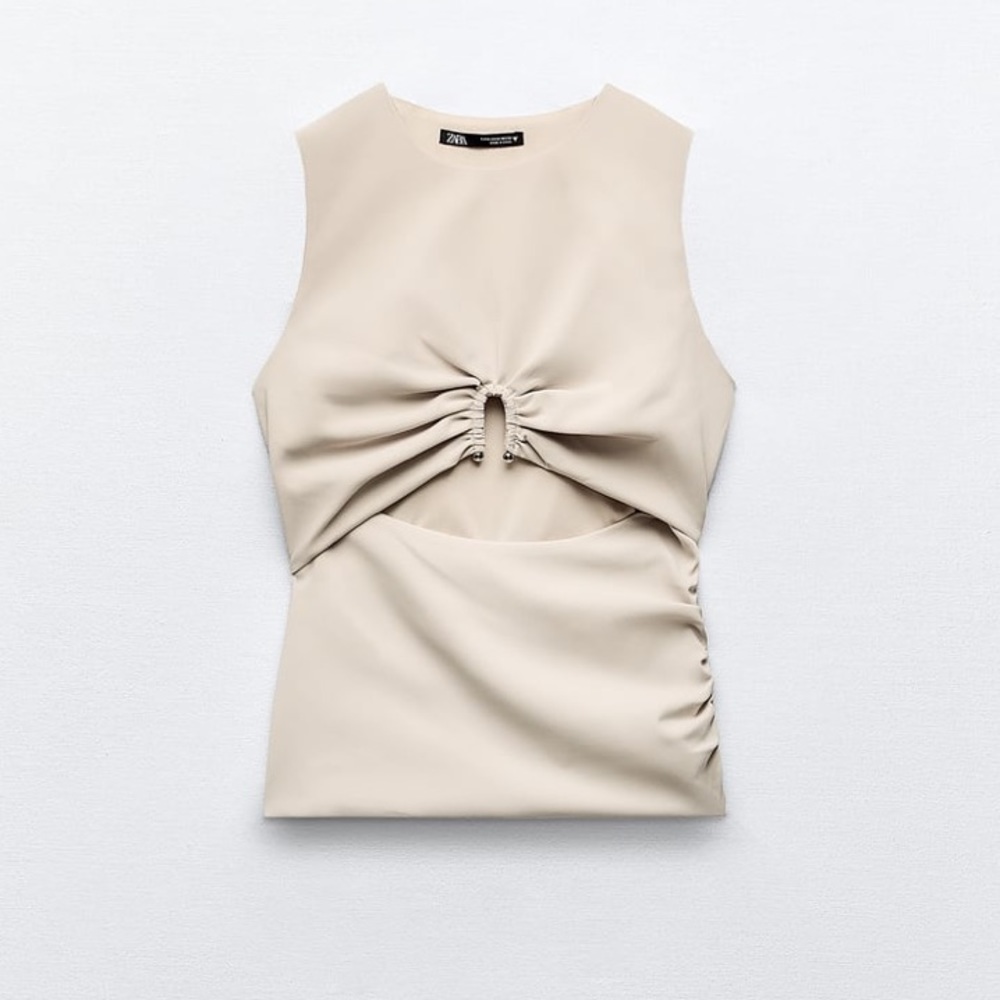 ZARA.. elastic fabric top